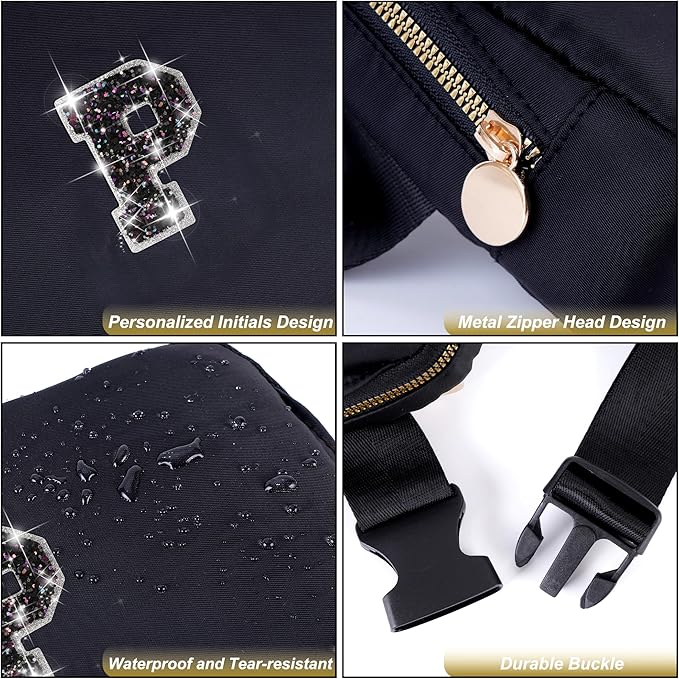 Kids 8-12 Party Favors Bags | Black,Initial P