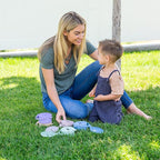 Silicone No Spill Snack Cups for Toddlers – Portable Baby Snack Cup Containers with Dustproof Lid – Dishwasher-Friendly Toddler Spill Proof Cups Without BPA, Lead, or Phthalates – Blue and Pink