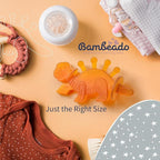 Bambeado Baby Teether Toy: Dibly - The Dino Baby Teething Toys BPA-Free Teethers Inspired by Nature with Natural Rubber Pacifier