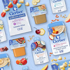 Gerber Baby Food Pouches, Toddler 12+ Months, Fruit & Yogurt Peaches & Cream, 3.5 Ounce (Pack of 12)