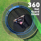 14FT 12FT 10FT 16FT Trampoline with Safety Enclosure, Anti-Rust Coating – ASTM Certified, Heavy-Duty Outdoor Trampoline with Ladder – for Kids & Adults