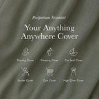 Solly Baby Nursing Cover, Ultra-Breathable, Lightweight Breastfeeding Cover-Up, Buttery-Soft Fabric, Universal Fit, Postpartum Essentials, Newborn Must Haves, Ecru Toile