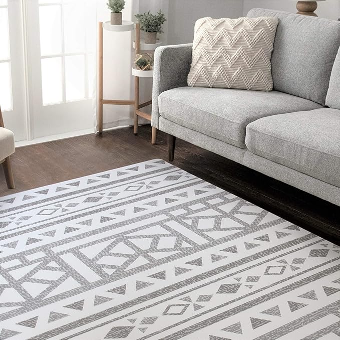 Cushmat Stylish Reversible Foam Play Mat (Large, Tropical Safari - Crystals Char) - Soft, Waterproof, Durable Play mat for Infants, Babies, Toddler, Kids & Grownup - 6.5ft x 4.5ft