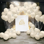 JOYIN 150 Pcs Sand White Balloons, Different Sizes 18 12 10 5 Inch Sand White Latex Balloon Arch Kit with Instruction for Birthday Party Graduation Wedding Holiday Decoration