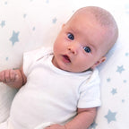 Newton Baby Mini Crib Fitted Sheets (2-Pack) | Organic Muslin Cotton, Breathable & Soft Baby Sheets, Washable Baby Mattress Sheets, Fits Any Mini Sized Crib 24" x 38", Moonstone Mist Stardust + White