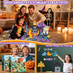 170PCS Magnetic Blocks,1" Light Up Magnetic Building Blocks, Magnets Cubes for Kids to Build 3D Dark Castle Stacking Toddler Set,SETM Sensory Toys for Kids 3+ Ages Boys Girls Christmas Birthday Gifts