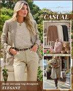 3 Pack Women's Nursing Long Sleeve Tops Breastfeeding Thermal Sweaters with Hidden Zipper Maternity Ribbed Shirts