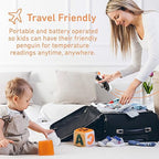 Pure Enrichment® PureBaby® Penguin Ear Thermometer - InstaRead™ Technology, LCD Backlit Display, 10 Memory Settings, Dual Scale Readings, Fever Alert, & Cover - Ideal for All Ages, Babies and Children