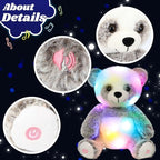 Cuteoy Light-up Singing Plush Panda LED Musical Stuffed Animal Adjustable Volume Lullaby Plushies Birthday Christmas Toy Gifts for Kids Toddler Girls, 13"