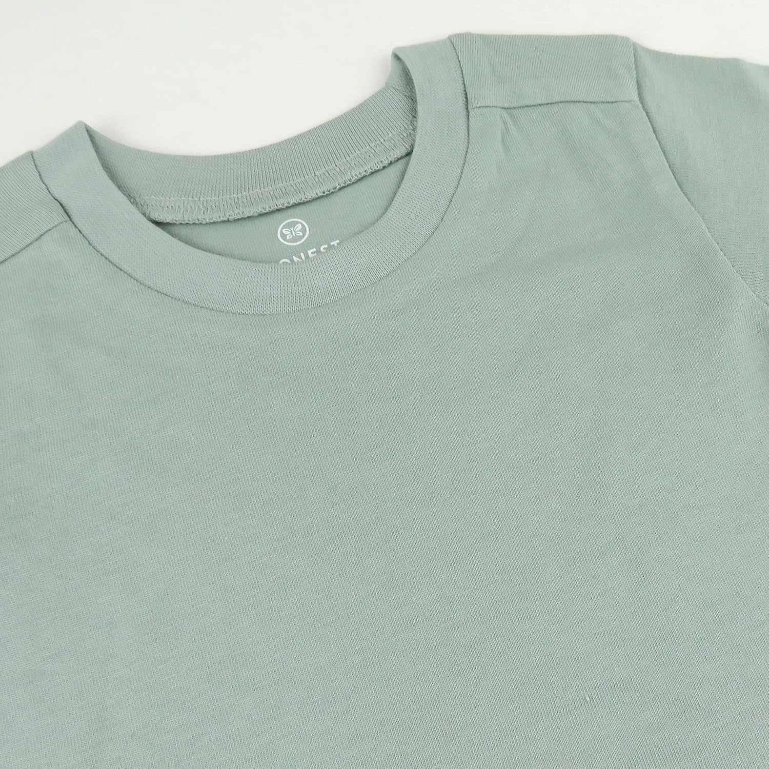 HonestBaby 5-Pack Short Sleeve T-Shirts 100% Organic Cotton Baby, Toddler, Little Kid, Boy, Girl, Unisex