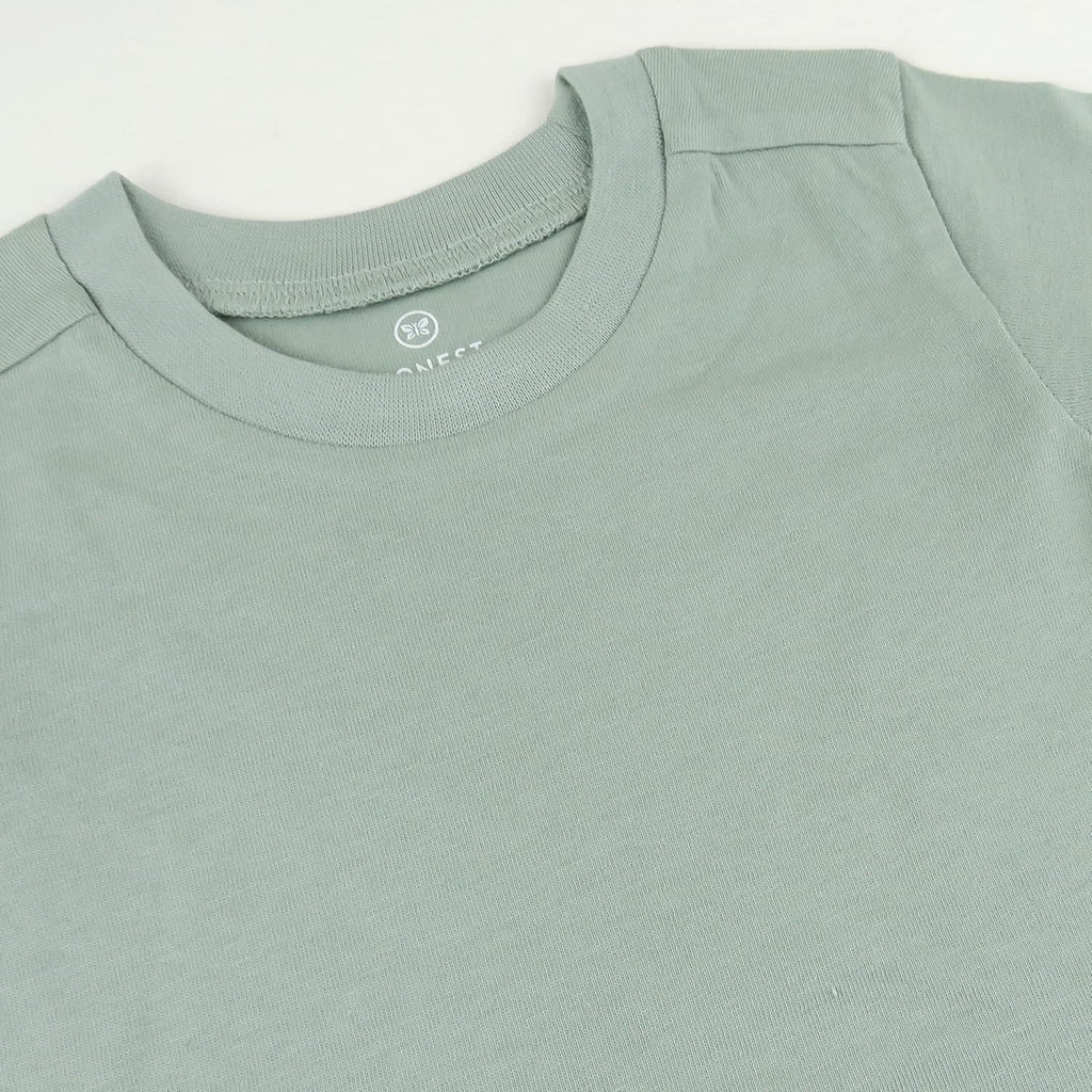 HonestBaby 5-Pack Short Sleeve T-Shirts 100% Organic Cotton Baby, Toddler, Little Kid, Boy, Girl, Unisex