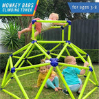 Eezy Peezy Monkey Bars Climbing Dome - Sturdy & Portable Jungle Gym for Kids, Backyard Playset for Toddlers, Active Outdoor Fun for Kids Ages 3 to 8 Years Old, Lightweight & Easy Assembly, Green/Blue
