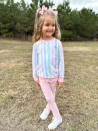 Wee Ones Girls' Plain Wrap Classic Grosgrain Hair Bows on a WeeStay No-Slip Hair Clip, Handmade, Mini, Pearl Pink