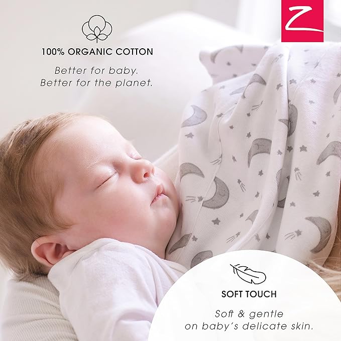 Zutano 5-Pack Organic Burp Cloths for Baby Girl & Boy, Large Cotton Burping Cloths for Babies | Absorbent Baby Spit-Up Rags | Gender Neutral Burp Clothes | Newborn Essentials, Heather Gray