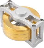 Kinetic Spinning Top Brass, Desk Fidget Toy for Adults, Stress Relief Toy for Office, Gold
