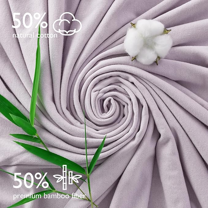 Momcozy Hooded Baby Towel, 2 Pack and Cotton Bath Towel with Hooded, Large 35 X 35 Inch, Baby Towel Set for Boy or Girl,Infant and Kid, Ink Wash Leaves