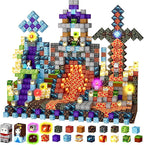 Magnetic Blocks 208 PCS Magnetic Building Blocks Cubes Gift Set for Boys and STEM Learning Preschool Learning Construction Toys