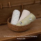 Muslin Swaddle Blankets for Newborn, 3 Pack Breathable Soft Receiving Blanket, Large 38 x 40 inches Swaddle Wrap Burping Clothes Diapers, Essentials Infant Shower Items, Toddler Gift (Cute Farm)