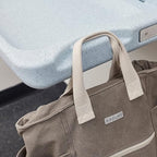 ECR4Kids Horizontal Wall-Mounted Changing Station, Baby Changer, Blue/Grey Speckled