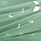 MOON PARK Pregnancy Pillows for Sleeping - U Shaped Full Body Maternity Pillow with Removable Cover - Support for Back, Legs, Belly, HIPS - 65 Inch - Green - Cooling Cover