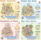 DIY 3D Sticker Scene，8 Sets Pack（600+） Large-Sized, Reusable Sticker Book, Cute Sets for Free Combination, Waterproof for Anywhere, Crafts Party Favors Birthday Gift