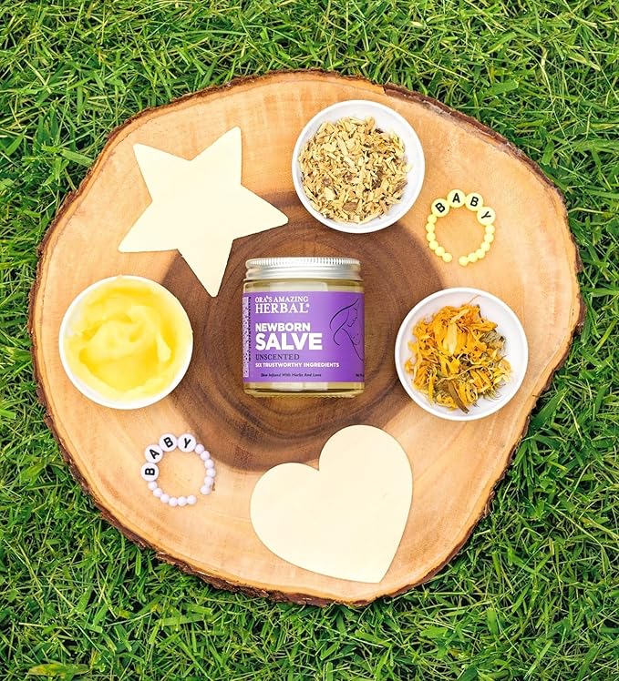 Ora's amazing Herbal, Newborn Salve, Diaper Rash Cream, Calendula Baby Balm, EWG Verified Baby Ointment, Acne Eczema, Butt Cream, Infant Massage, Natural Paraben Free, Good for Sensitive Skin