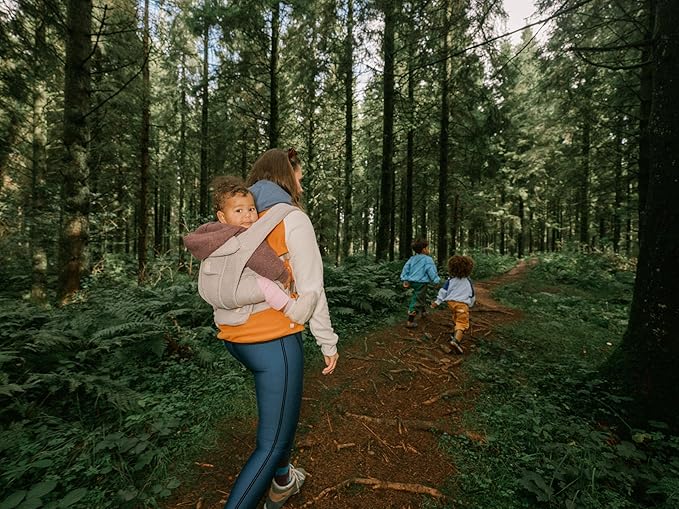 Ergobaby Omni Deluxe Baby Carrier Newborn to Toddler - Breathable Baby Carriers for Summer - All-Position Carrier with Enhanced Lumbar Support & Airflow (7-45 Pounds), Mesh, Natural Beige