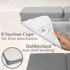 Premium Bath Kneeler, Baby Bath Kneeler and Elbow Rest Pad Set, Kneeling Pad for Bathing Baby, Knee Pads for Bathing Babies, Large Knee Pads (22 Inch × 13 Inch) with 4 Mesh Pockets (Large, Gray)