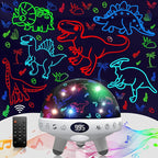 YACHANCE Dinosaur Night Light Projector for Kids with Timer&Remote.Dinosaur Gifts for 1-12 Year Boy.Dinosaur Toys for Kids 5-7 Year Old.Dinosaur Decor for Boys Room.Baby Night Light with 29 Sounds