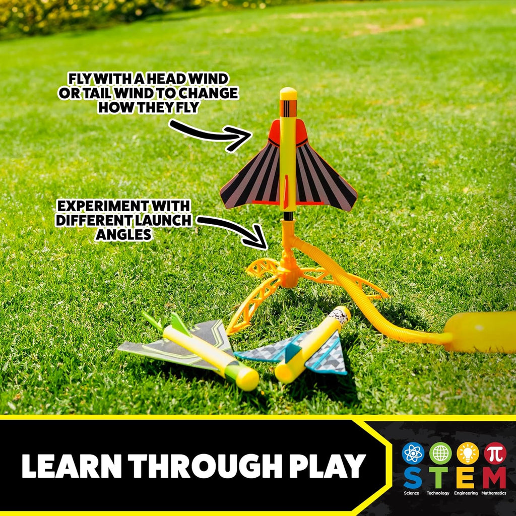 Stomp Rocket Stunt Airplane Refill - Glider Plane Launcher for Kids - Soars Over 100 Feet - Fun Outdoor Toy & Gift for Boys or Girls