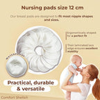 Comfort Shells® Reusable Nursing Pads – 14 Pack Ultra Soft Breast Pads + Laundry Bag + Nursing Clip Bracelet – Washable, Hypoallergenic – Absorbs Breast Milk Leaks