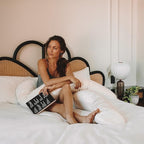 YANA 360° Body Pillow | Luxury U Shaped Pregnancy Pillow - Organic Bamboo Cotton - Shredded Cooling Gel Fill - Ergonomic Design - Double Sided - Washable