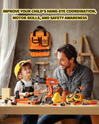 36Pcs Kids Tool Set, Toddler Tool Construction Toys with Belt & Electronic Drill for Boys Girls 3-5, Sturdy Tool Bag Suitable for Outdoor Use