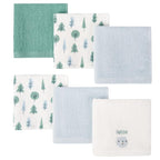 Baby Washcloths 6 Pack 100% Cotton Soft and Absorbent Terry 10" x 10" Wash Cloths Wipes for Face Hand Body Burp Rag with Sensitive Skin for Newborns Infants Toddlers