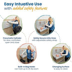 ECR4Kids Horizontal Wall-Mounted Changing Station, Baby Changer, Blue/Grey Speckled