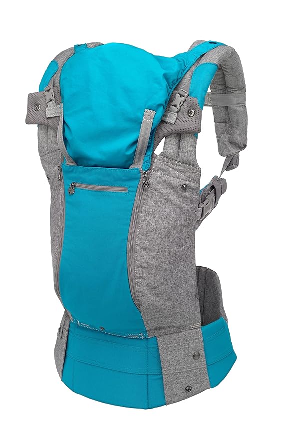 LÍLLÉbaby Complete All Seasons Ergonomic 6-in-1 Baby Carrier Infant to Toddler with Lumbar Support (7-45 Pounds), 360 Degree Baby Wearing & Multi-Position, Inward & Outward Facing (Cool Caribbean)