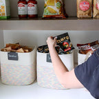 NaturalCozy 13 Inch Cube Storage Bins Cotton Rope Woven Baskets for Organizing 3-Pack | 13 x 13 Storage Cubes | Fabric Square Storage Baskets for Shelves Organizer, Kids Toy Bins, Closet Baby Nursery