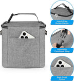 Accmor Breastmilk Cooler Bag with Ice Pack, Baby Bottle Cooler Bags, Insulated Bottle Cooler Tote Bags On The Go, Fits 6 Large 9oz Bottles, for Nursing Mom Daycare Travel, Grey