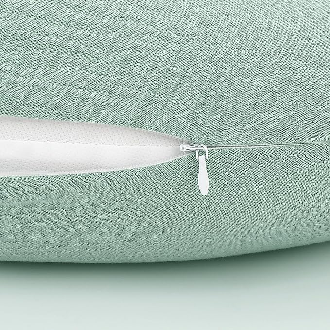Accmor 2 Pack Muslin Nursing Pillow Covers, 100% Cotton Soft Nursing Covers for Breastfeeding Pillows, Slipcover for Baby Girls Boys Newborn