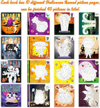 90shine 4PCS Halloween Crafts for Kids Ages 4-8 Sticker Books Gift Party Favors Create 40 Pictures