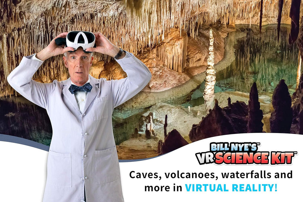 Bill Nye's VR Science Kit - Virtual Reality Kids Science Kit, Book and Interactive STEM Learning Activity Set (Full Version - Includes Goggles) - for Ages 8 and Up