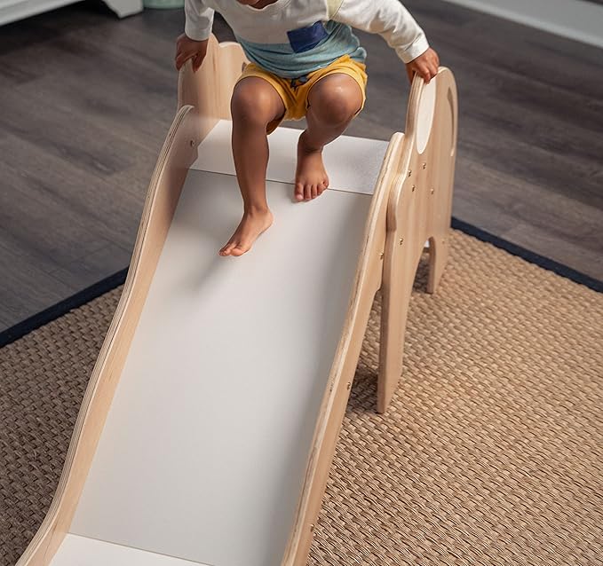 Avenlur Nima Indoor Slide - Elephant Shape Montessori Waldorf Style - Safe, Sturdy, and Reliable - Perfect Indoor Play Space for Developing Motor Skills and Balance in Toddlers and Kids Ages 1 to 5yrs