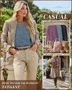 3 Pack Women's Nursing Long Sleeve Tops Breastfeeding Thermal Sweaters with Hidden Zipper Maternity Ribbed Shirts