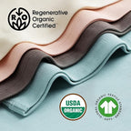 MON CHOU Organic Cotton Baby Pants - 100% Pima Cotton - Lightweight and Breathable Infant Pants for All Seasons