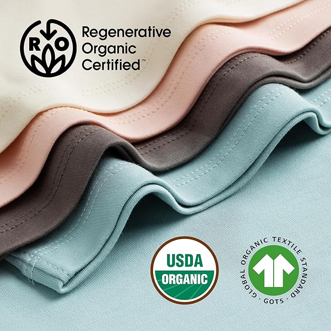 MON CHOU Organic Cotton Baby Pants - 100% Pima Cotton - Lightweight and Breathable Infant Pants for All Seasons