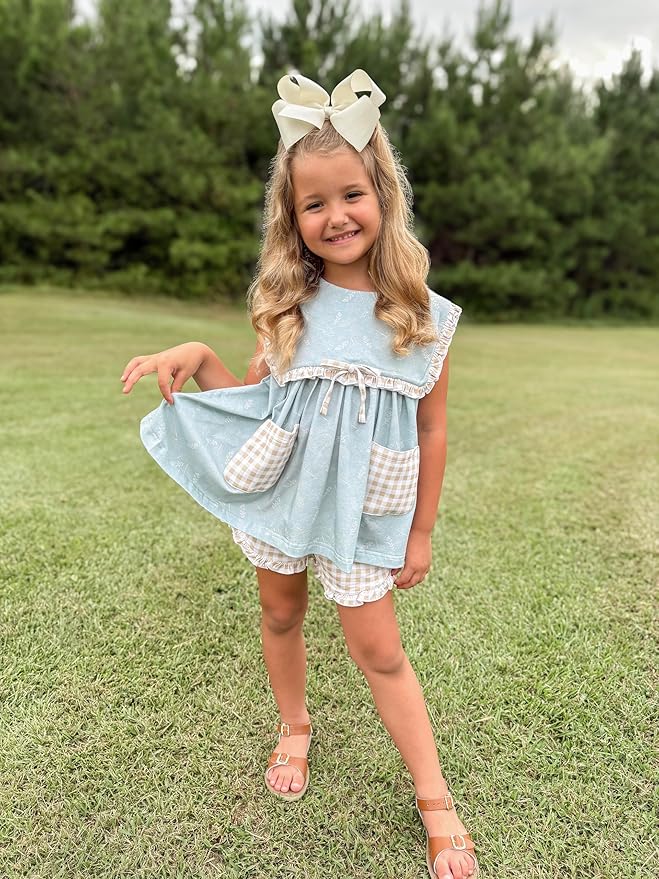 Wee Ones Girls' Plain Wrap Classic Grosgrain Hair Bows on a WeeStay No-Slip Hair Clip, Handmade, King, Antique White