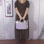 Baby Diaper Caddy Organizer Cotton Rope Nursery Storage Bin Basket Portable Holder Tote Bag for Changing Table Car Travel Baby Shower Gifts Newborn Essentials Registry Must Have Purple or Lavender