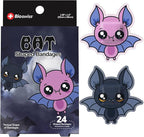 BioSwiss Bandages, Halloween Bat Shaped Self Adhesive Bandage, Latex Free Sterile Wound Care, Fun First Aid Kit Supplies for Kids, 24 Count