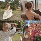 Baby Toddler Little Girls Hair Ties with 2" Linen Bows, 20 pcs No Damage Elastic Nylon Ponytail Holders Scrunchies for girls, Small Hair Accessories for Kids Thick or Thin Hair