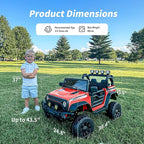 12V Kids Ride on Car Truck, Kids Electric Vehicles Car Ride on Toy for Toddlers 3-5 with Remote Control - Red